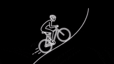 Animation de vélo de course